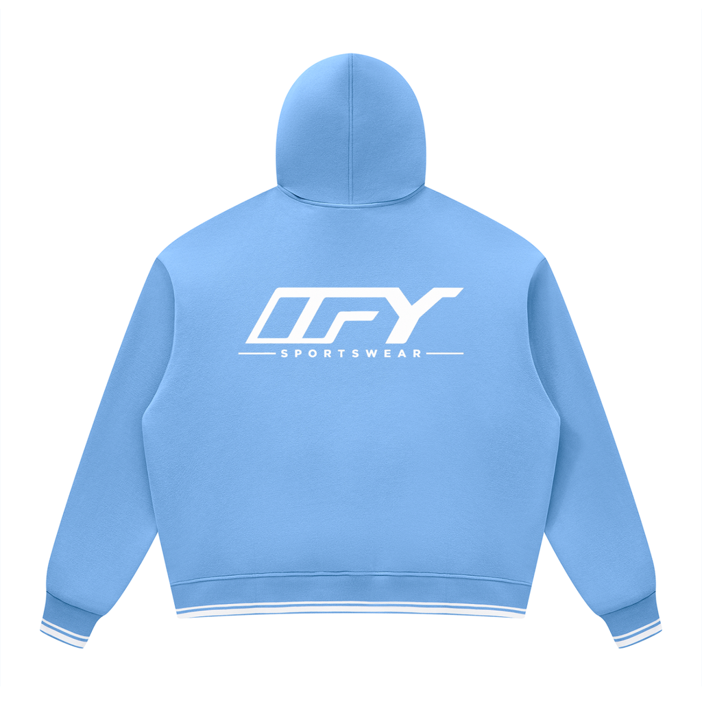 Unisex Oversized Color Block Fleece Hoodie