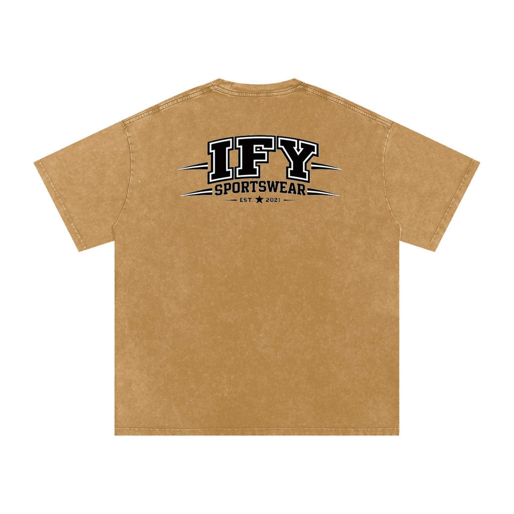 Snow Washed Oversized Cotton T-Shirt