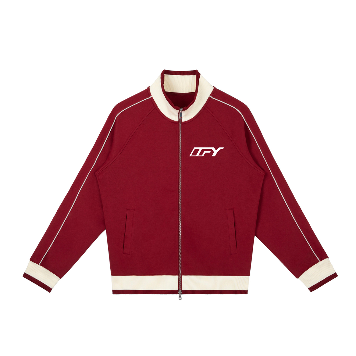 Color Block Raglan Sleeve Zip Track Jacket