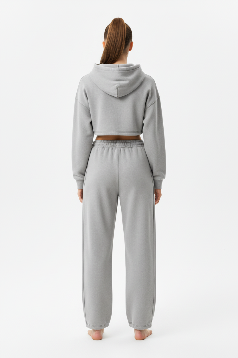 Unisex Vintage Wash Barrel Leg Fleece Sweatpants