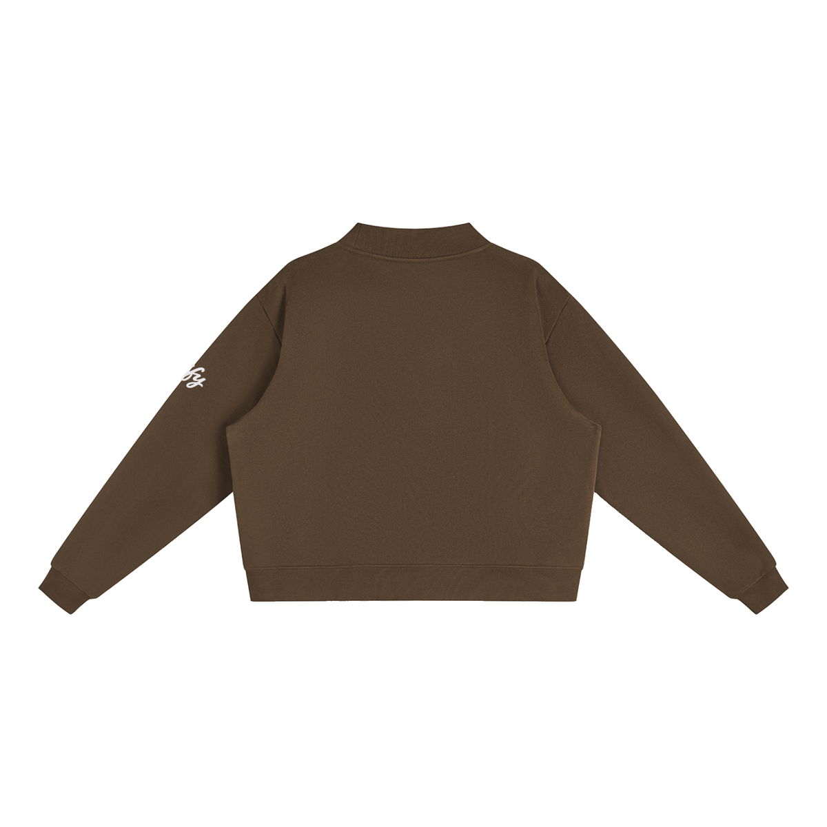 Oversized Mock-Neck Fleece Sweatshirt