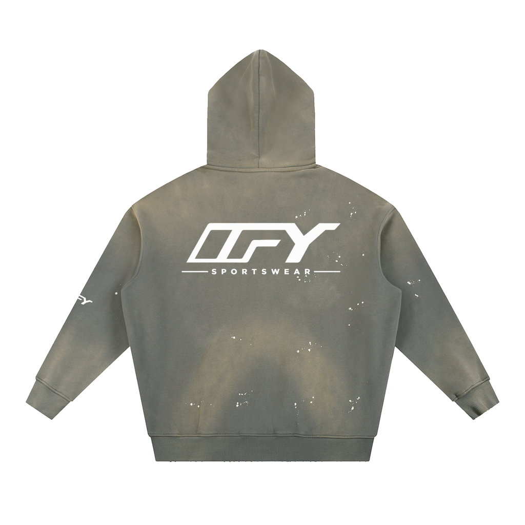 Vintage Washed Frayed Fleece Hoodie - Your Go-To Cozy Essential