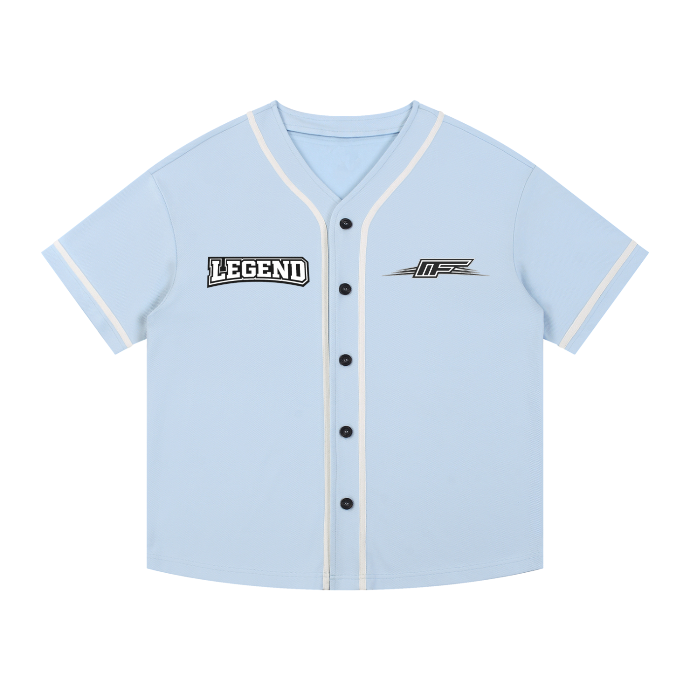 Contrast Piped Button-Up Jersey