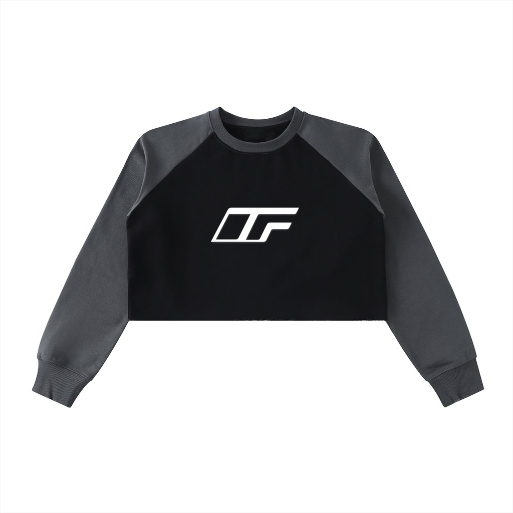 Elevate Your Style with Our Color-Block Crop Sweatshirt