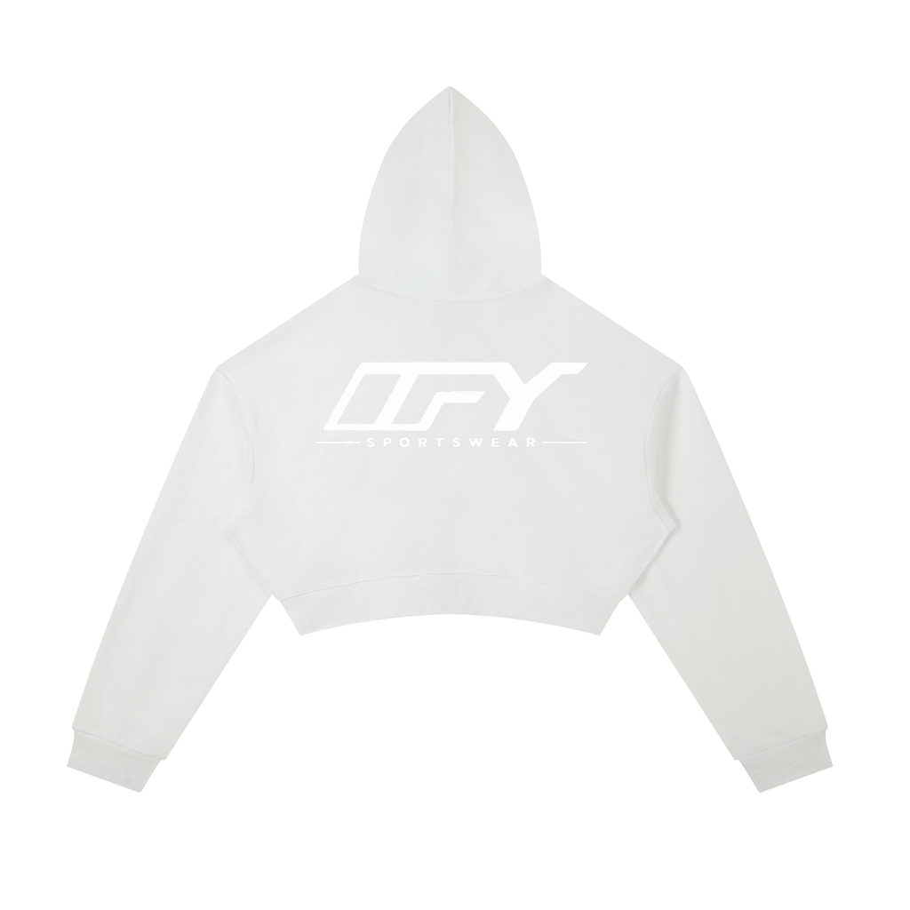 Essential Cropped Zip-Up Hoodie