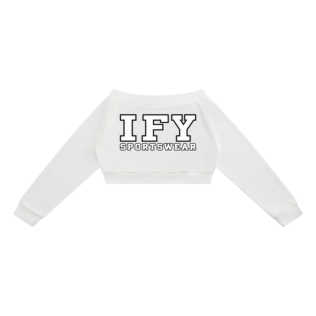 Women's Off-Shoulder Full Zip Hoodie
