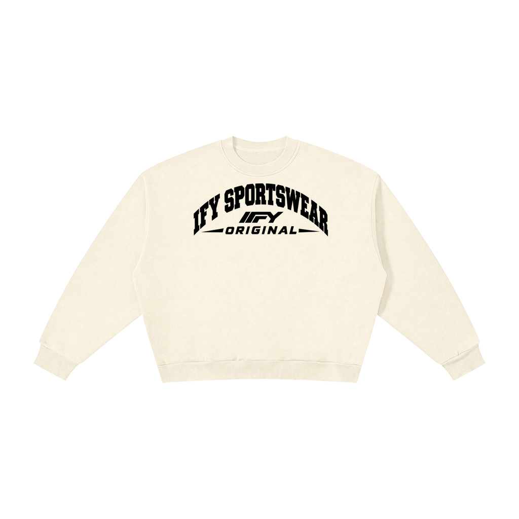 Boxy Fleece Crew-Neck Sweatshirt