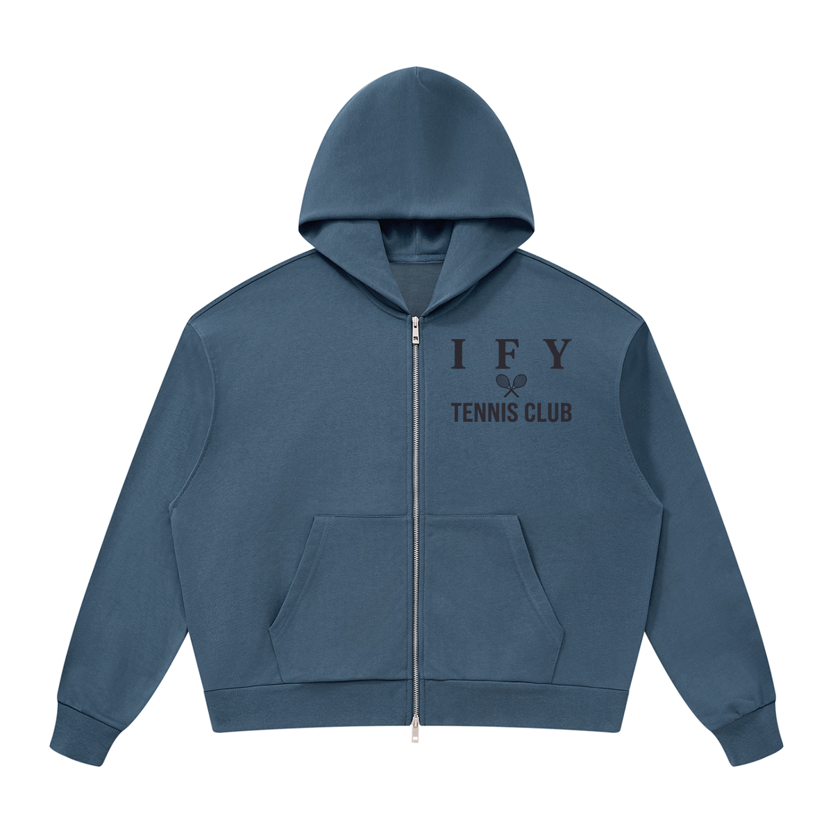 Drop Shoulder Full Zip Hoodie