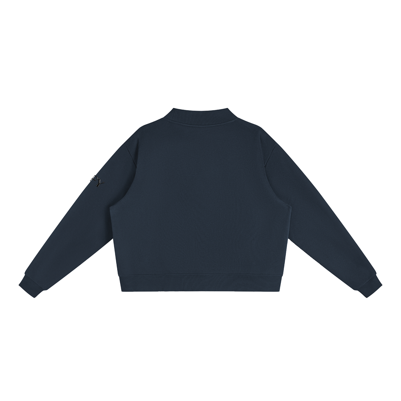 Essential Fleece Mock-Neck Crew Sweatshirt