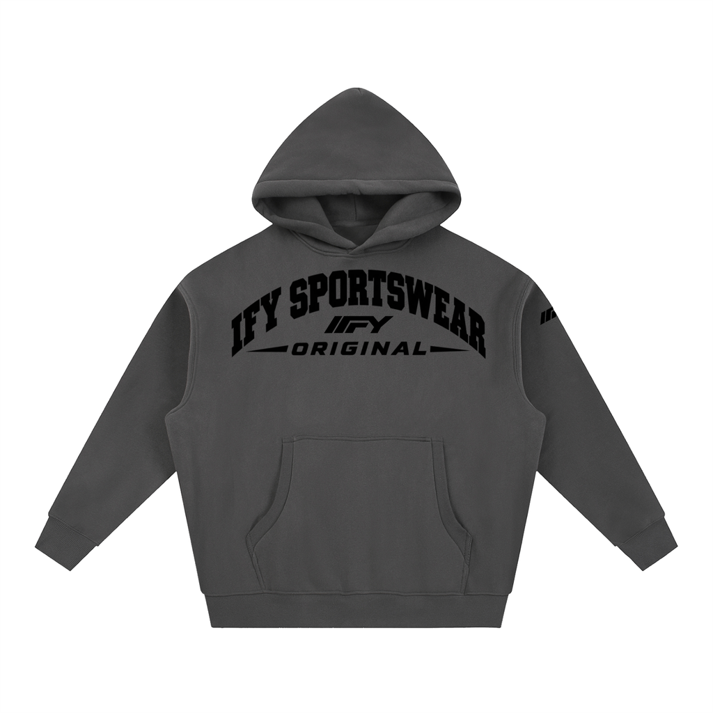 Oversized Boxy-Fit Fleece Hoodie
