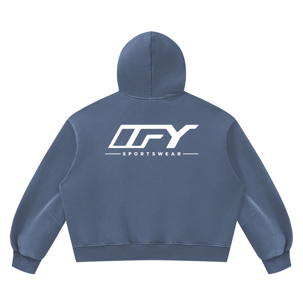 Unisex Vintage Wash Boxy Fleece Hoodie