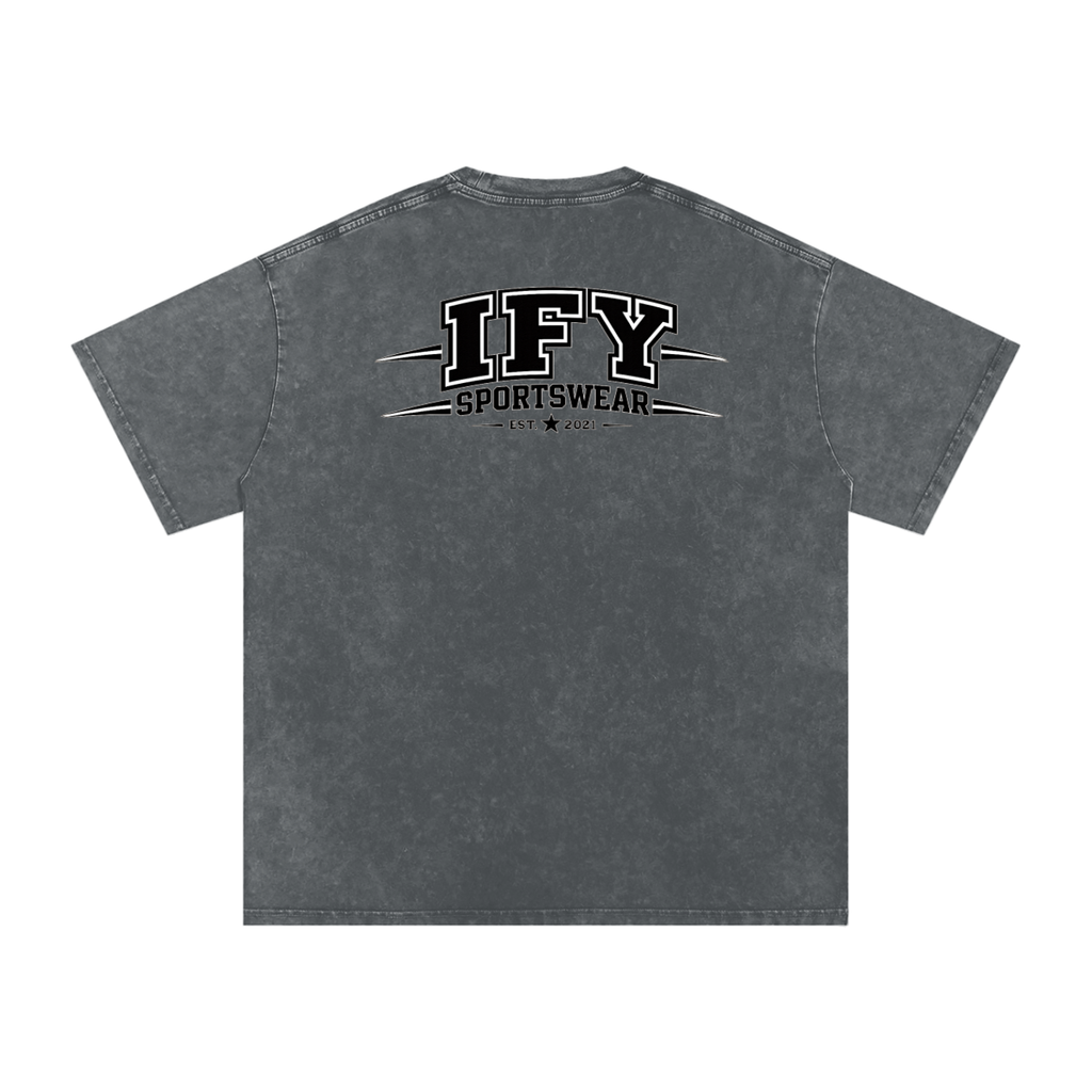 Snow Washed Oversized Cotton T-Shirt