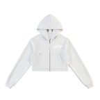 Elevate Your Everyday Style with Our Cropped Zip-Up Hoodie for Women