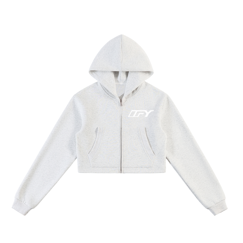 Stylish Cropped Zip-Up Hoodie for Women – Elevate Your Everyday Look