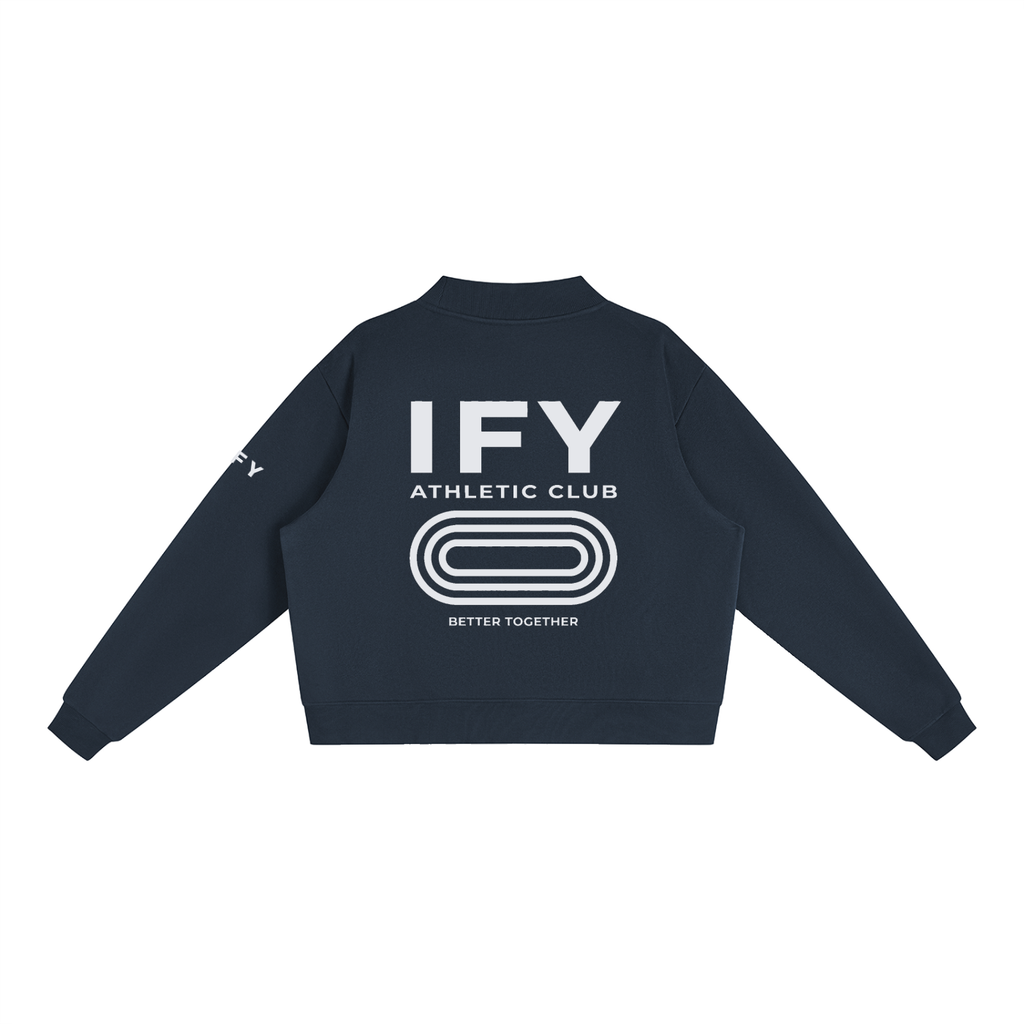 Mock-Neck Crew Sweatshirt