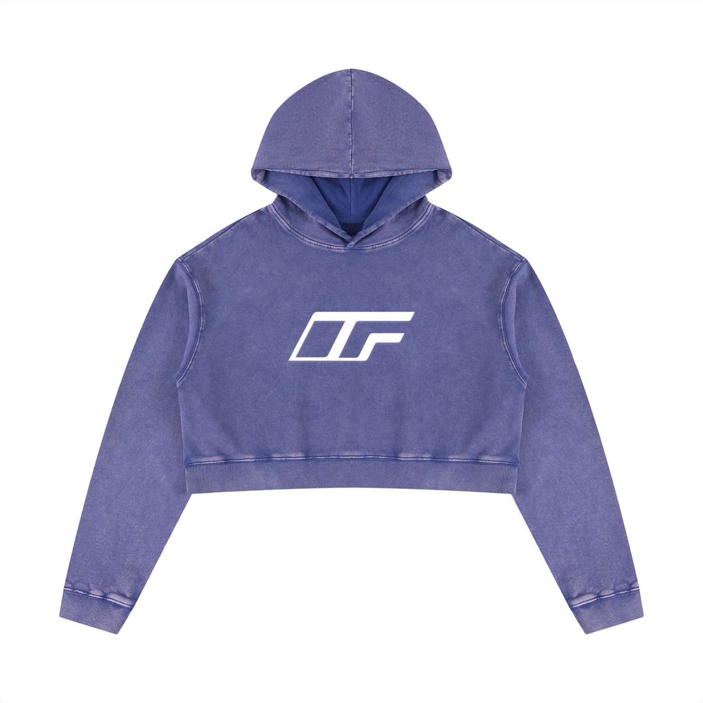 Elevate Your Everyday Look with Our Women's Mineral Washed Crop Hoodie