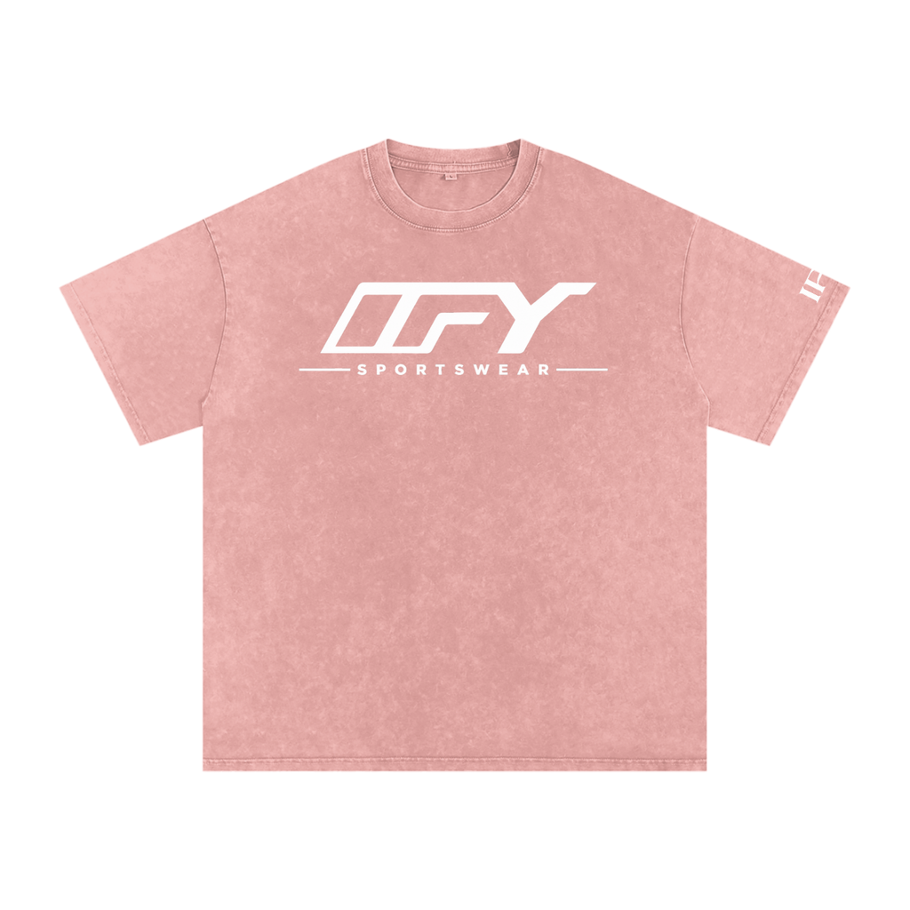 Snow Washed Oversized Cotton T-Shirt