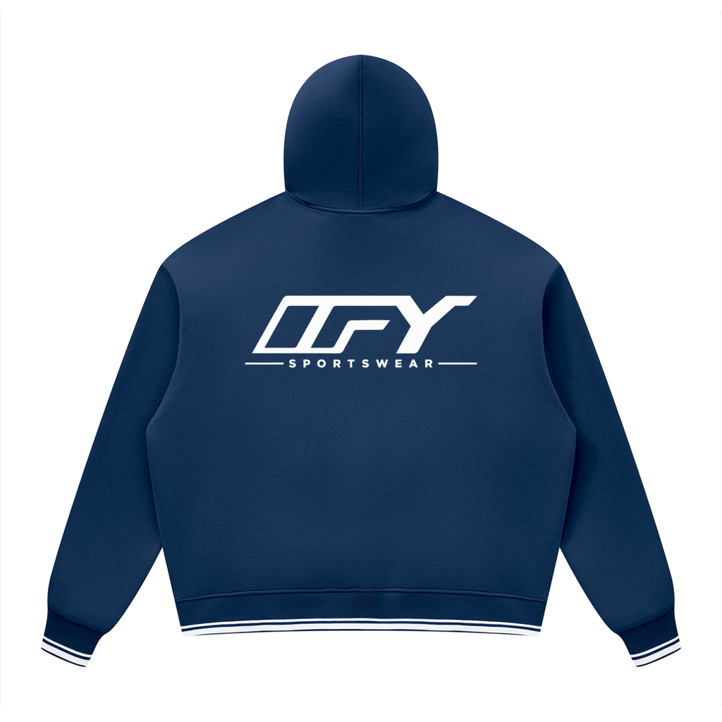 Unisex Oversized Color Block Fleece Hoodie