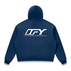 Unisex Oversized Color Block Fleece Hoodie
