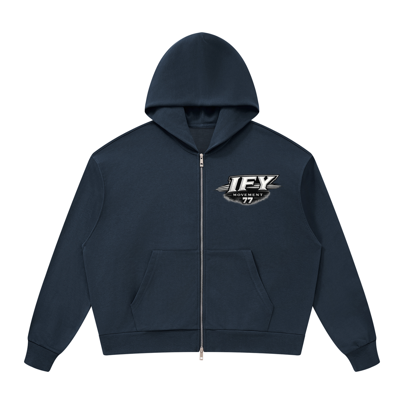 Unisex Drop Shoulder Full Zip Hoodie - Comfort Meets Style for Every Occasion
