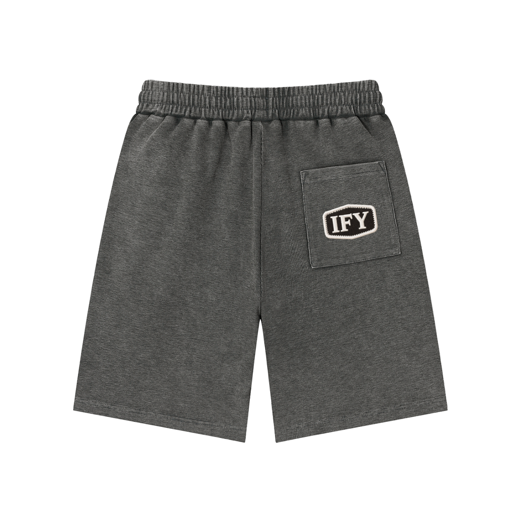 Mineral Wash Waffle Knit Shorts