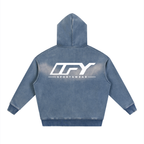 Sunfade Two-way Zipper Boxy Fleece Hoodie
