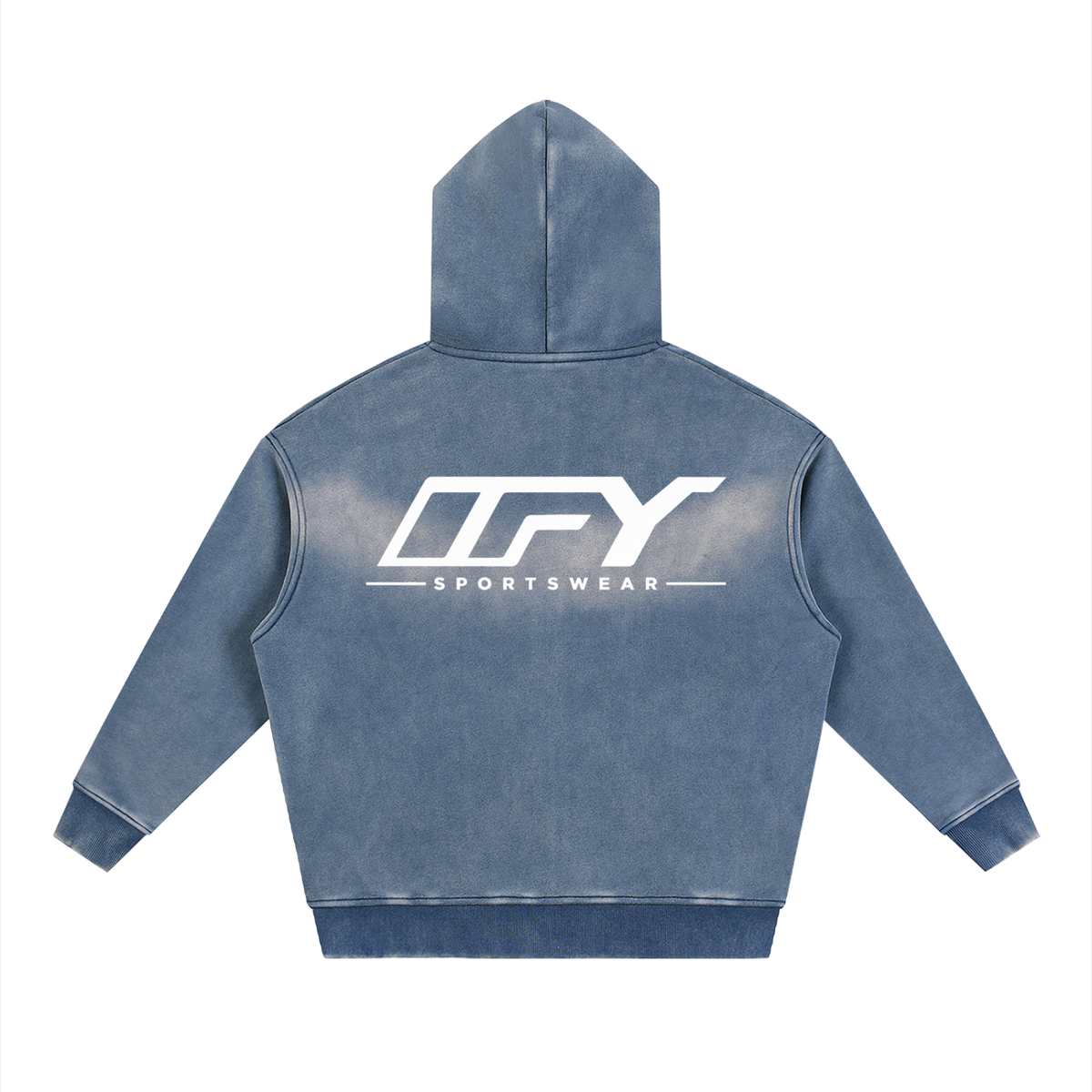 Sunfade Two-way Zipper Boxy Fleece Hoodie