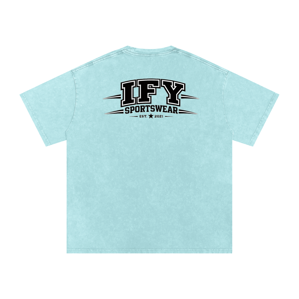 Snow Washed Oversized Cotton T-Shirt