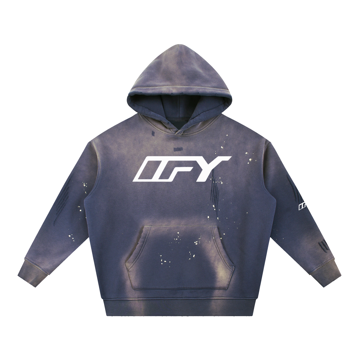 Vintage Washed Frayed Fleece Hoodie - Your Go-To Cozy Essential
