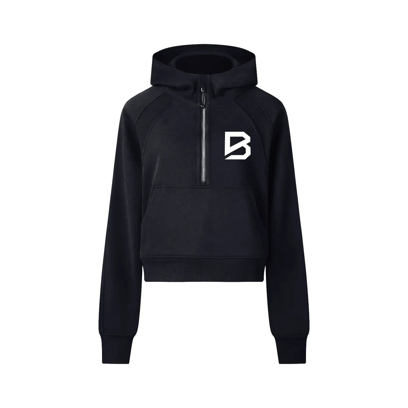 Women's Cropped Half-Zip Hoodie - Premium Gym Hoodie | BRACE