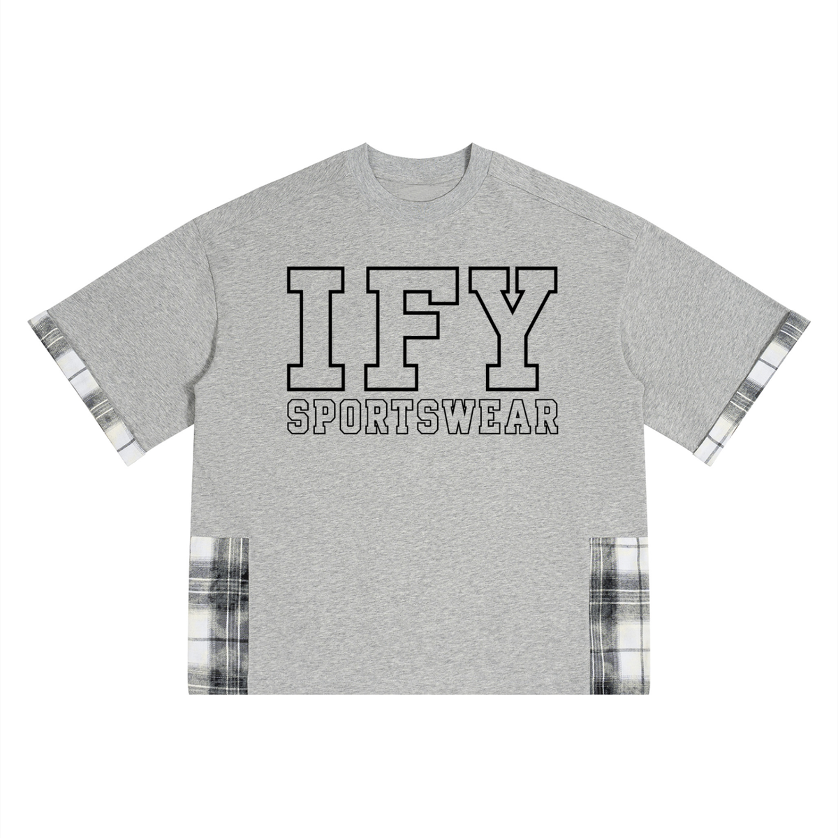 Plaid Panelled T-Shirt