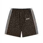 Unisex Heavyweight Leopard Drawstring Shorts