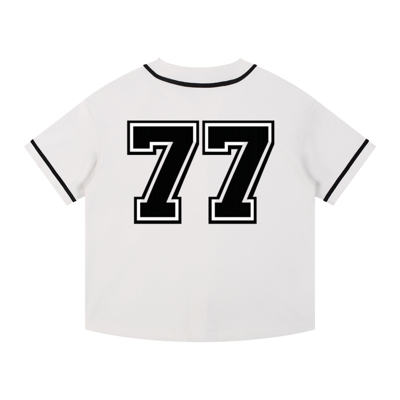 Contrast Piped Button-Up Jersey