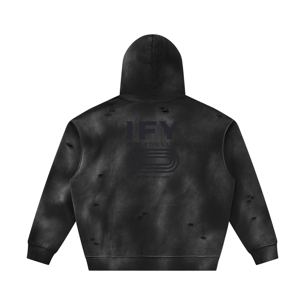 Frayed Fleece Hoodie