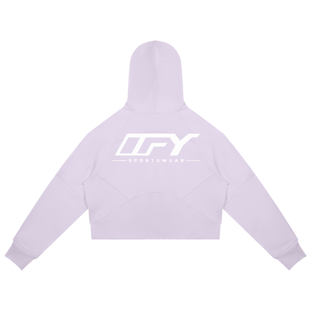 Cropped Zip-Through Hoodie