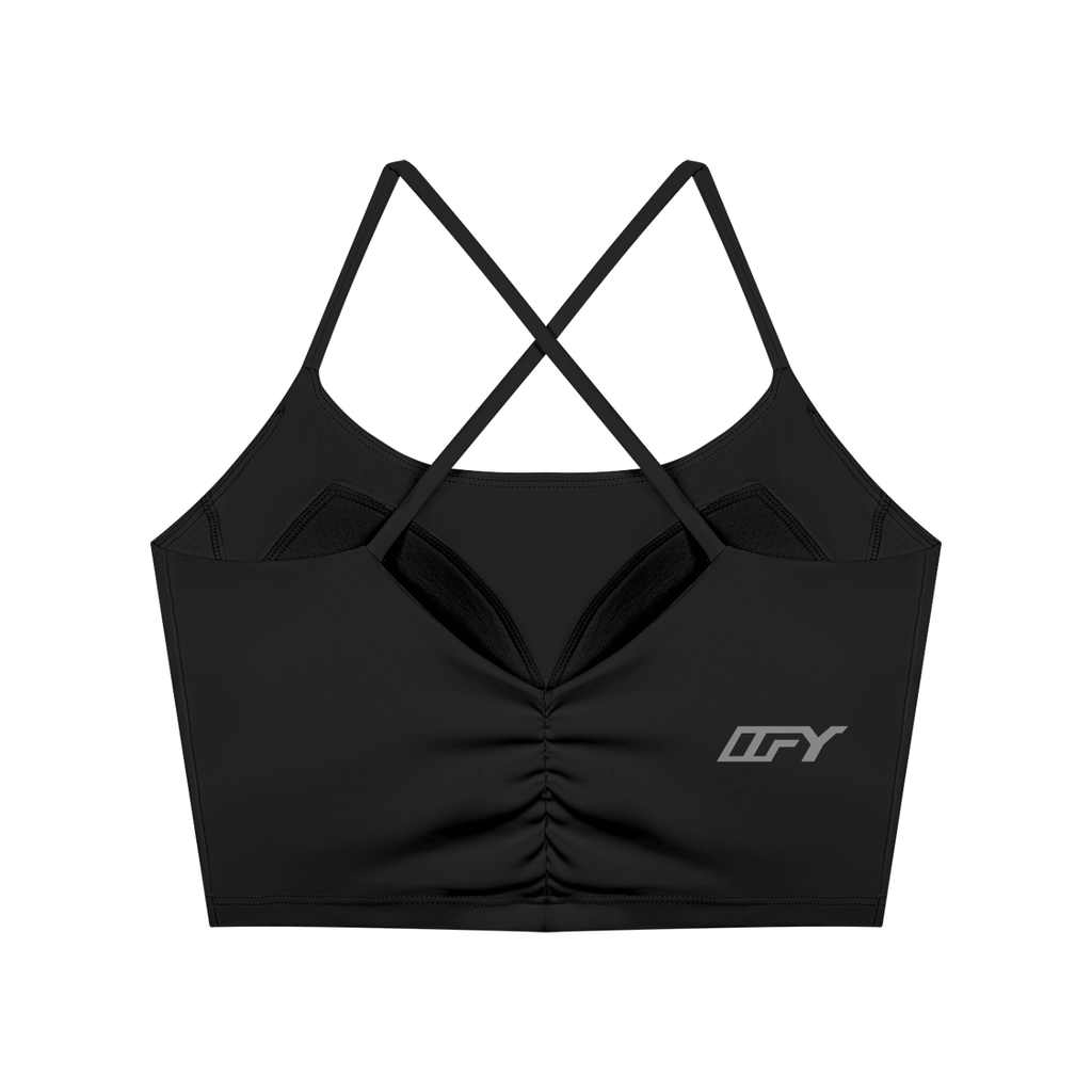Ruched Cropped Yoga Tank Top