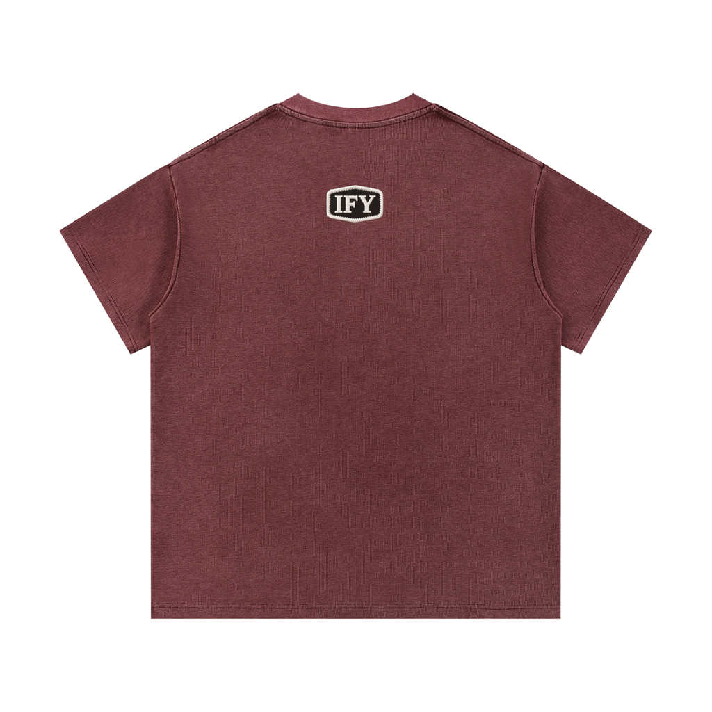 Mineral Wash Waffle Knit T-Shirt