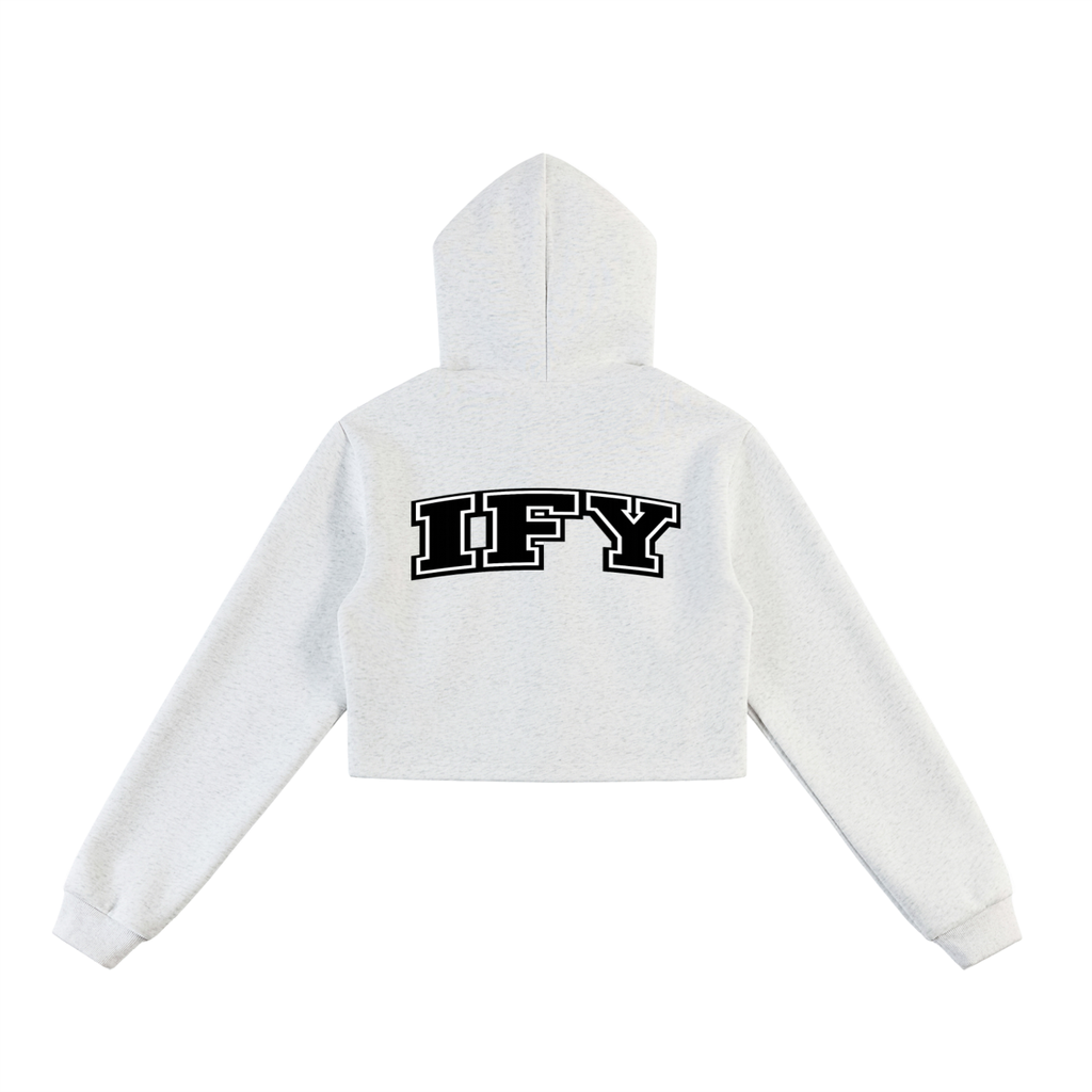 Elevate Your Everyday Style with Our Cropped Zip-Up Hoodie for Women