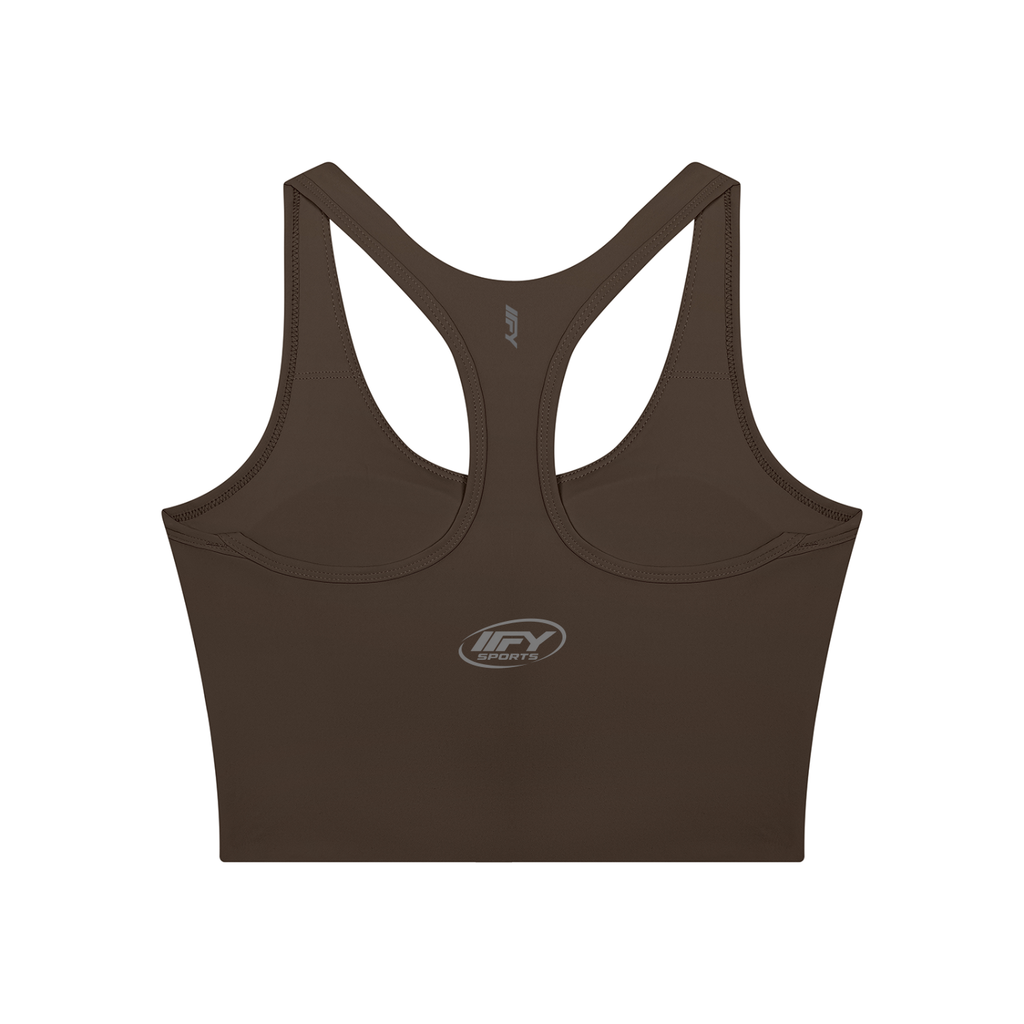 Mesh Panel Colour Block Yoga Crop Tank
