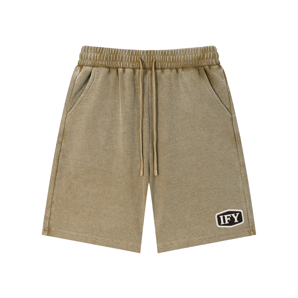 Mineral Wash Waffle Knit Shorts