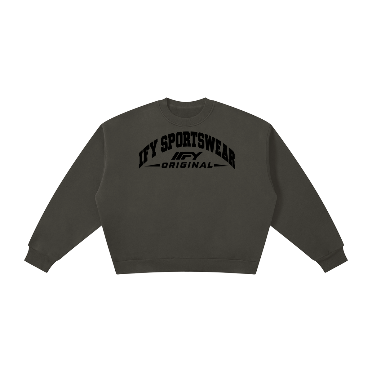 Boxy Fleece Crew-Neck Sweatshirt