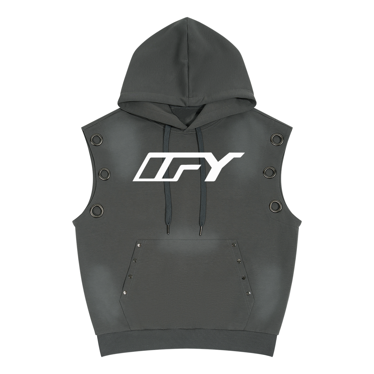 Elevate Your Style with Our Vintage Wash Sleeveless Hoodie