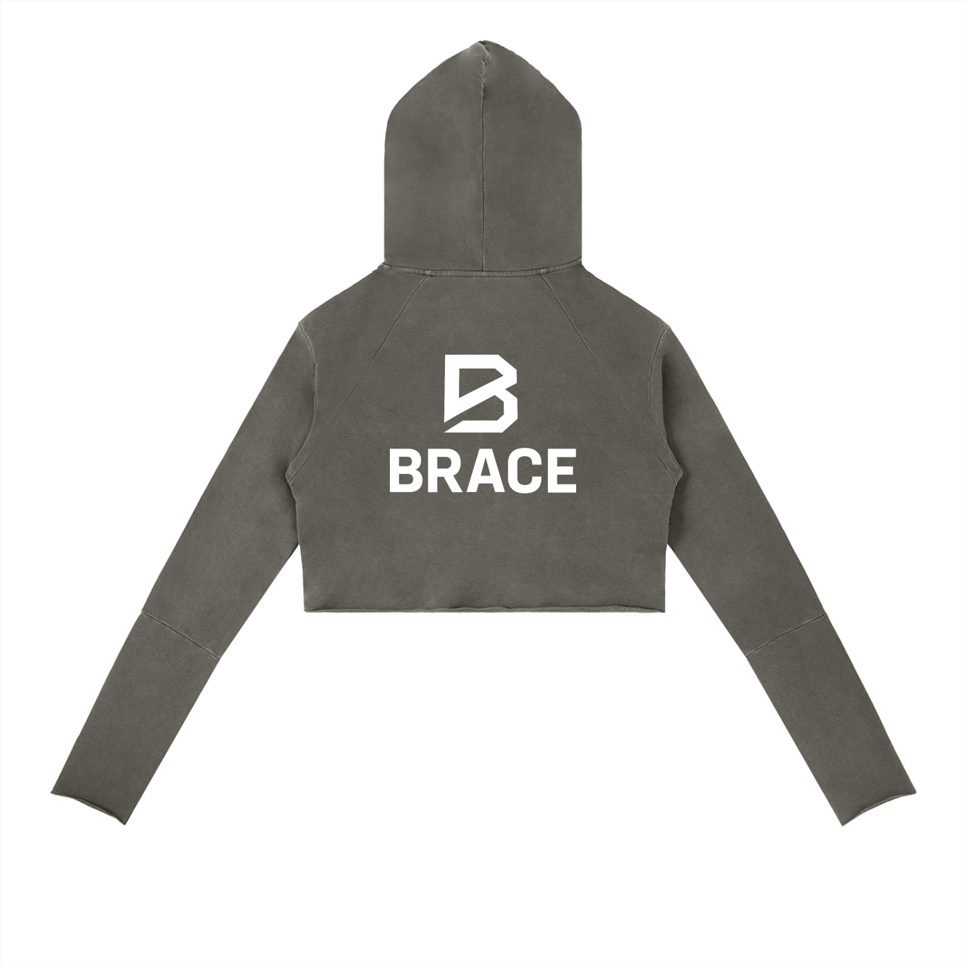 Vintage Washed Raw Edge Hoodie - Premium Fleece Gym Hoodie | BRACE