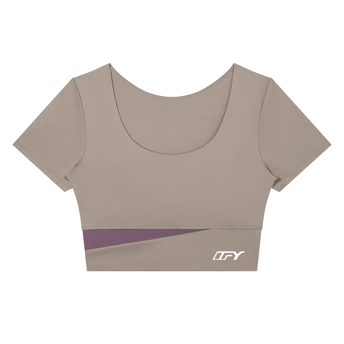 Women's Panelled Crop Yoga T-Shirt