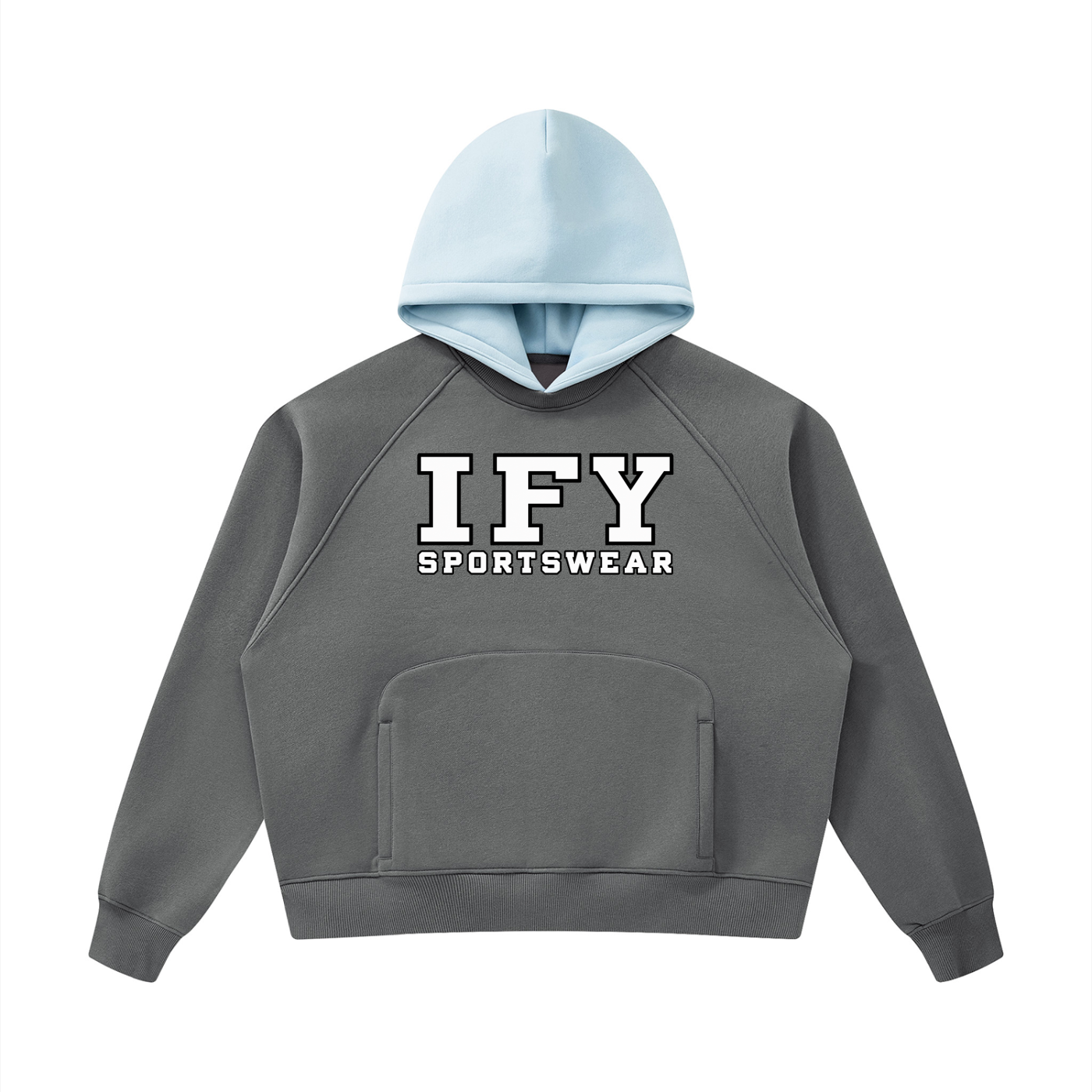 Unisex Fleece Raglan Color Block Hoodie