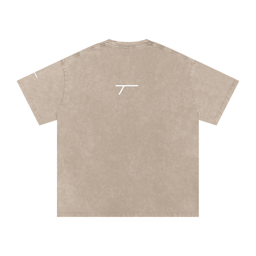 Snow Washed Oversized Cotton T-Shirt