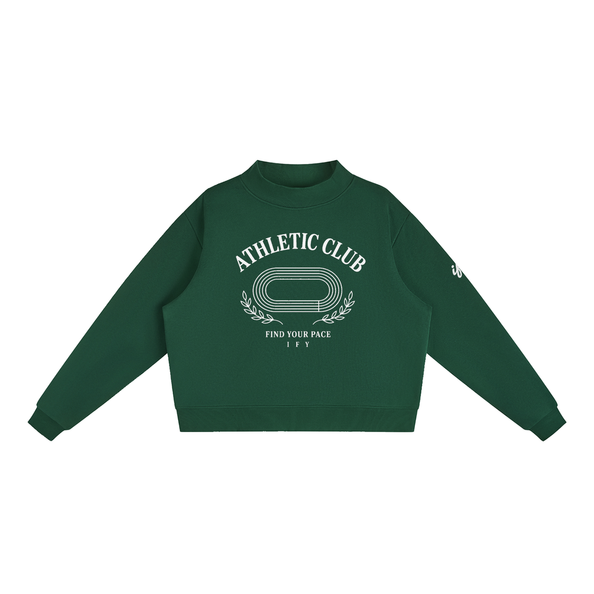 Oversized Mock-Neck Fleece Sweatshirt