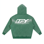 Sunfade Two-way Zipper Boxy Fleece Hoodie