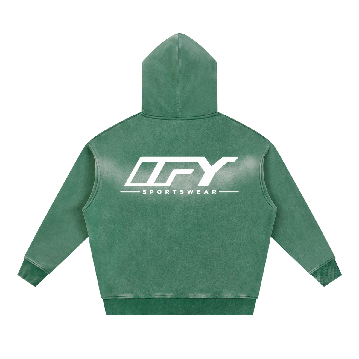 Sunfade Two-way Zipper Boxy Fleece Hoodie
