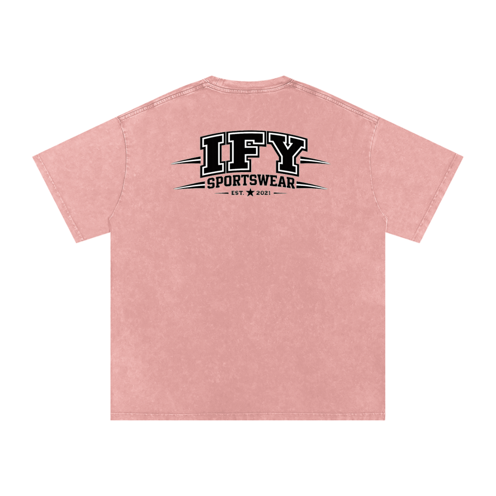 Snow Washed Oversized Cotton T-Shirt